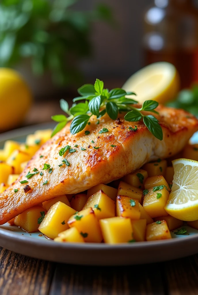 yuca with roasted fish