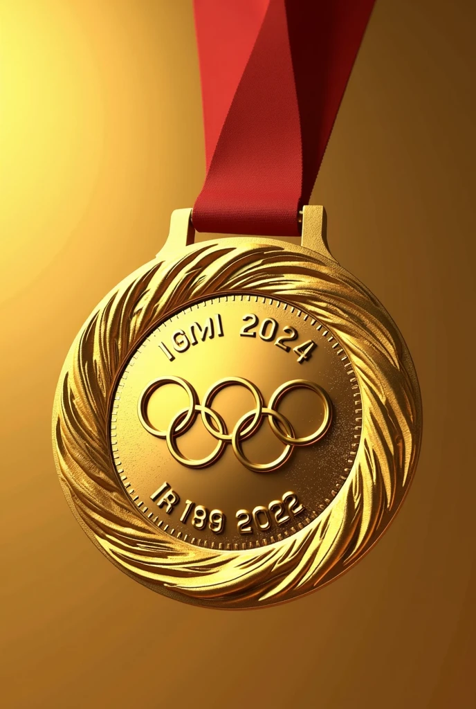 Create a gold medal like the one in the 2024 Olympics