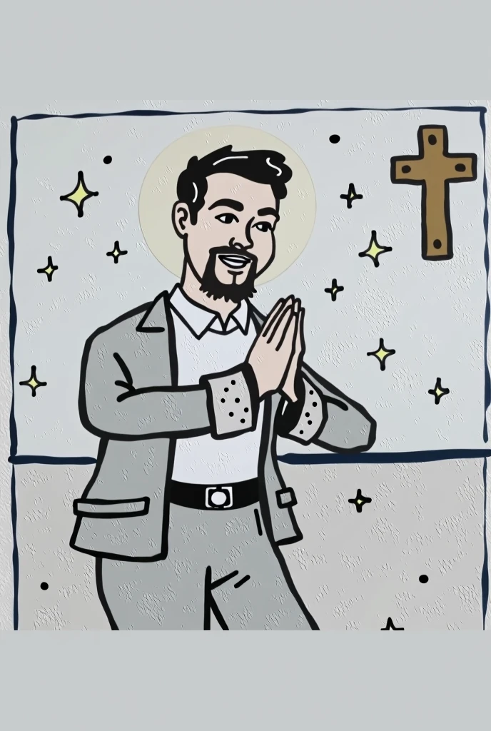 Draw with soft strokes, color and make a catholic background, Disney style, picture in 8k