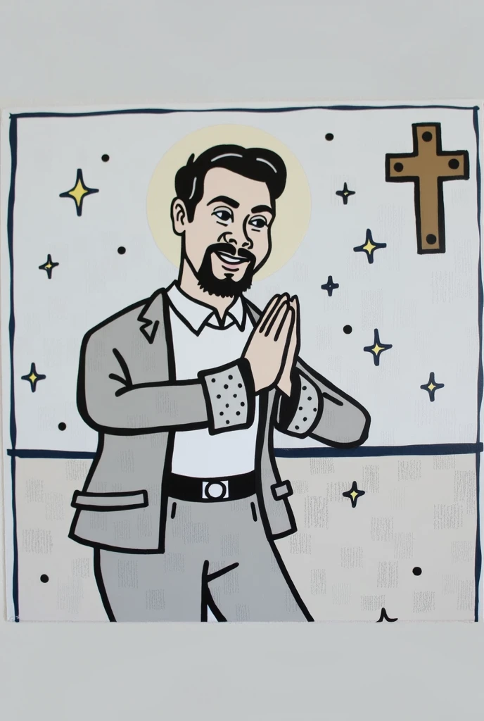 Draw with soft strokes, color and make a catholic background, Disney style, picture in 8k