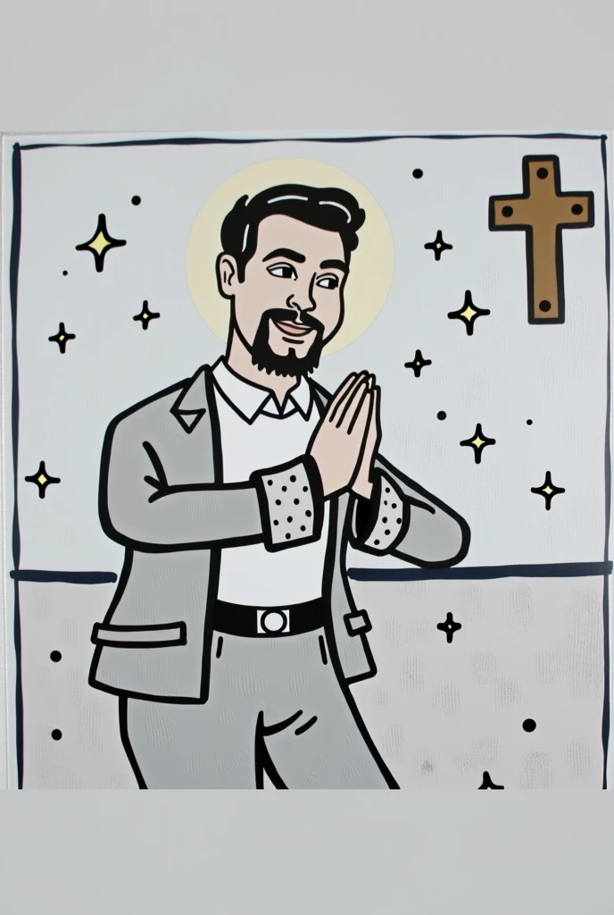 Draw with soft strokes, color and make a catholic background, Disney style, picture in 8k