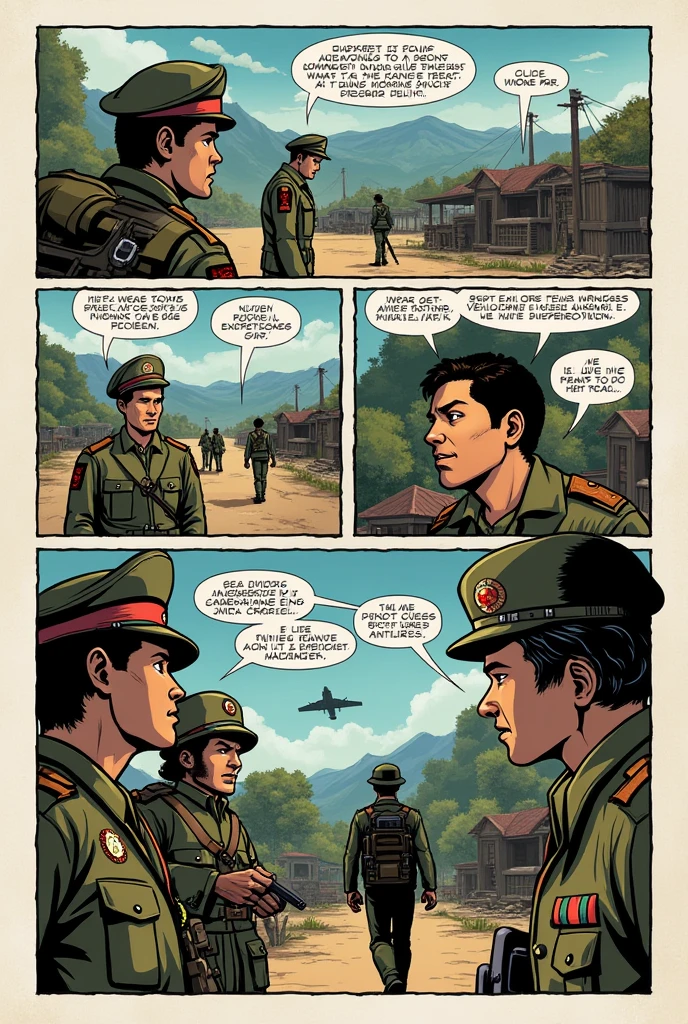 Comic about Bolivia in World War II and the Cold War with dialogues