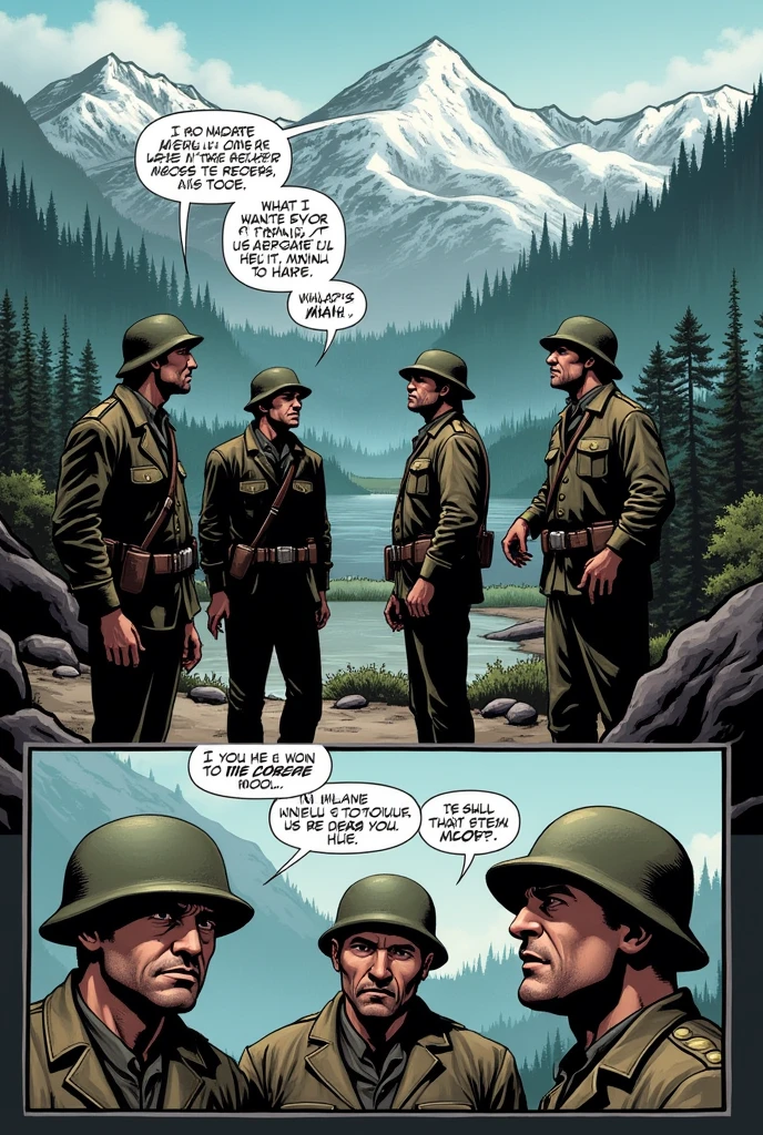 Comic about Bolivia in World War II with dialogues