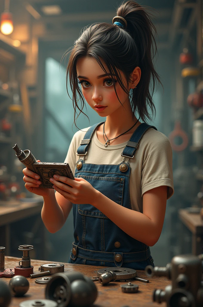 A girl with tools