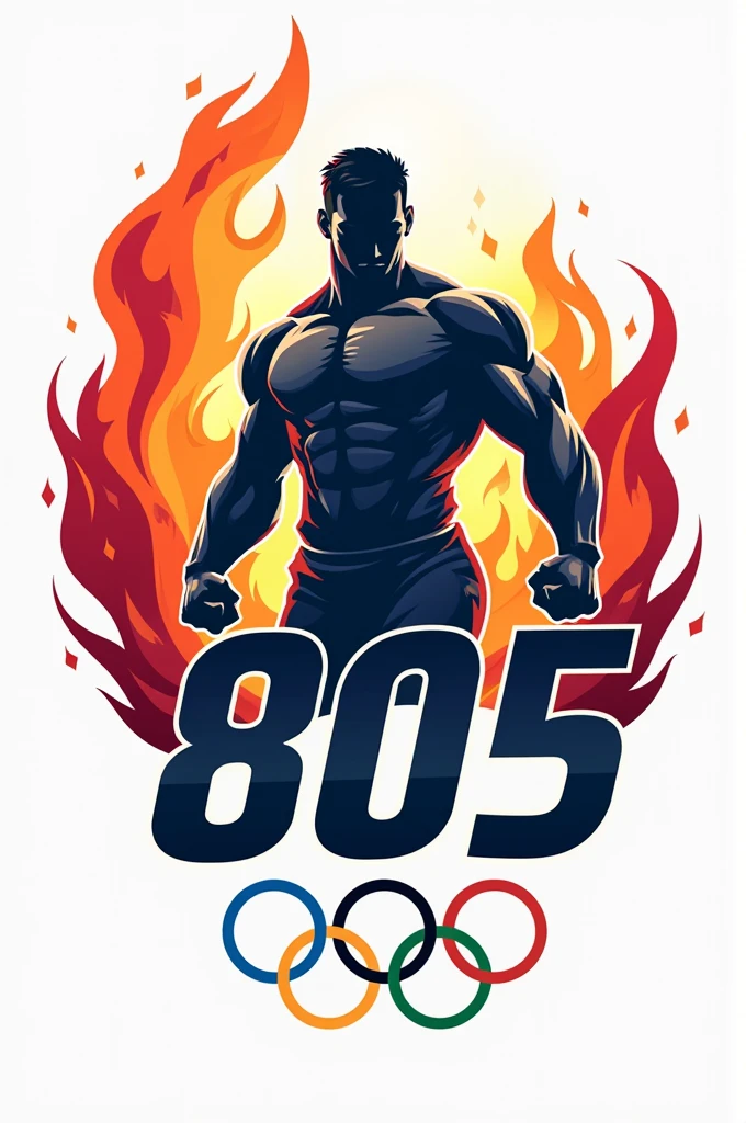 Supporting logo for a team that will compete in the Olympics. Try to fit the number 805 into the image
