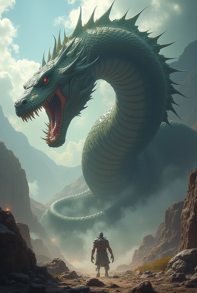 Serpent- and Titan fight scene: ultra HD high resolution 4K