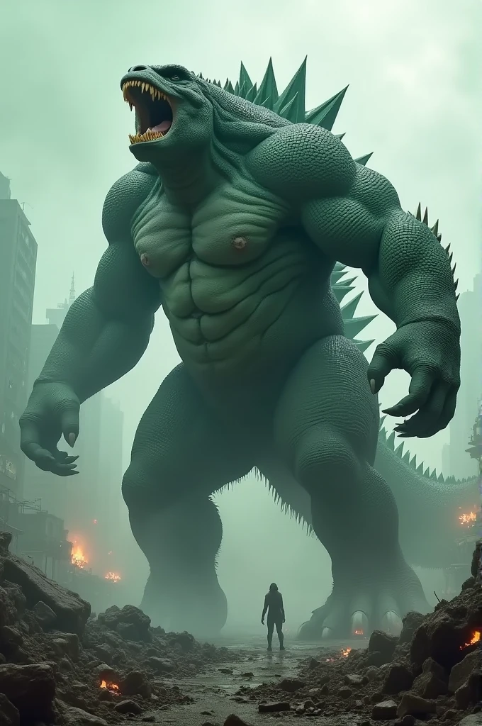 Make godzila + kong mixture creature
