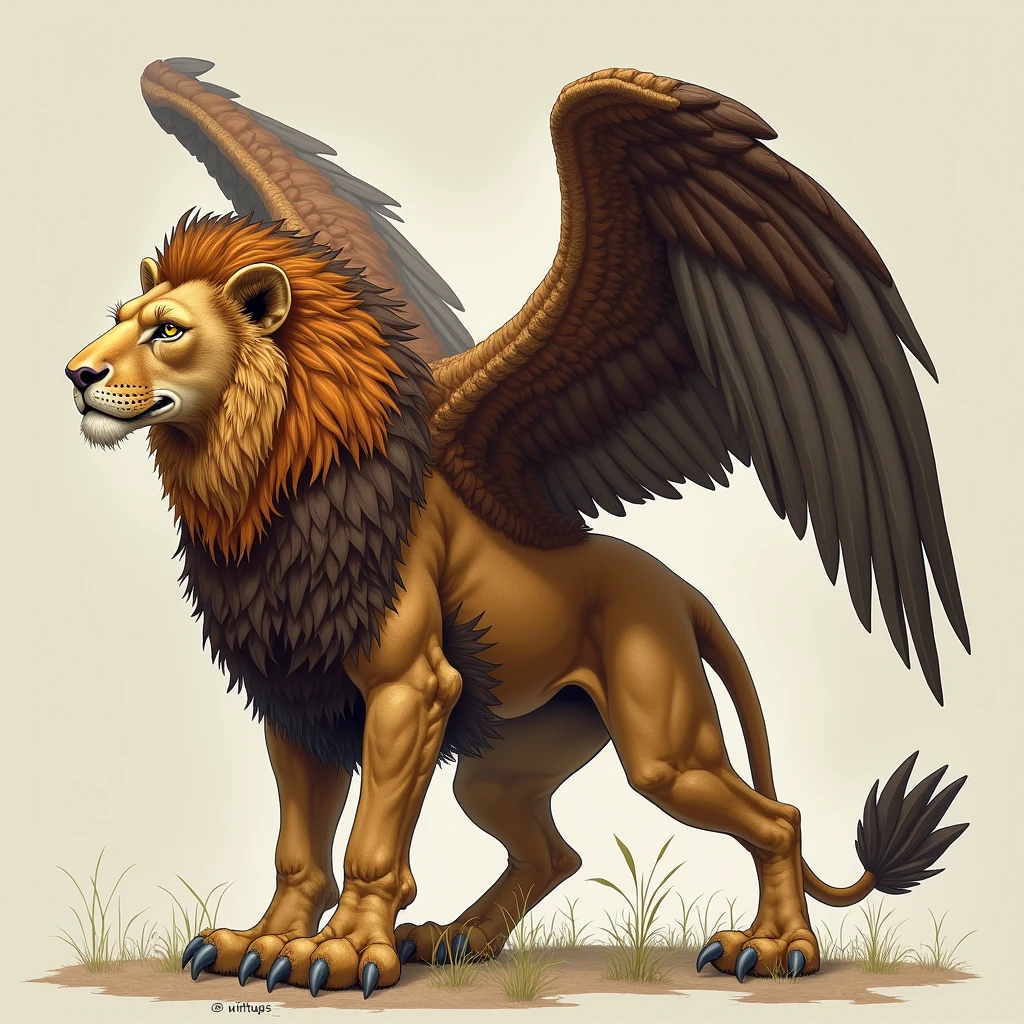 Legendary creature with the wings and upper body of an eagle and the lower body of a lion