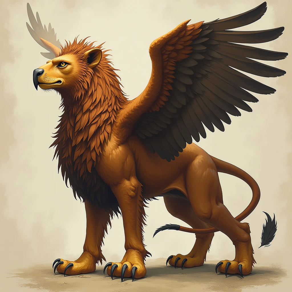 Legendary creature with the wings and upper body of an eagle and the lower body of a lion