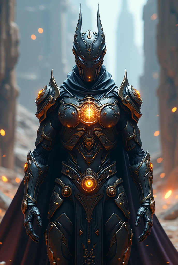 Soldier or hero/villain emissary of light and darkness sci-fi style