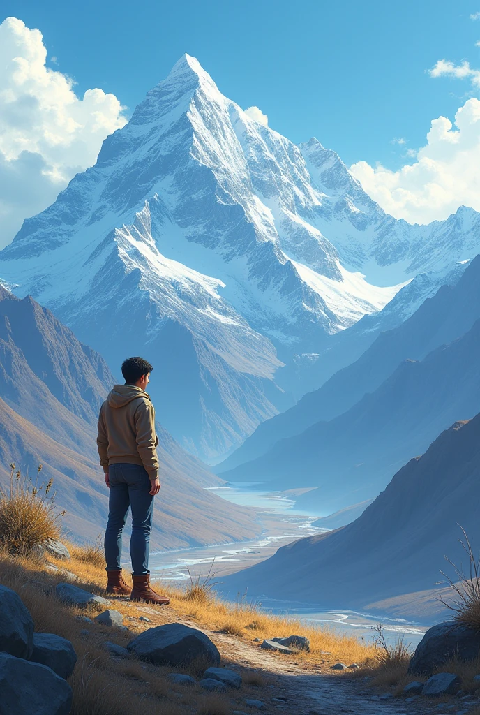 anime style, A lonely man in the Andes