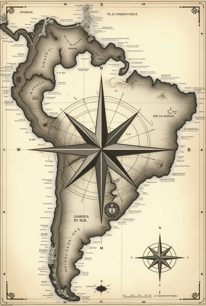 Compass map of Rio Grande do Sul wind rose