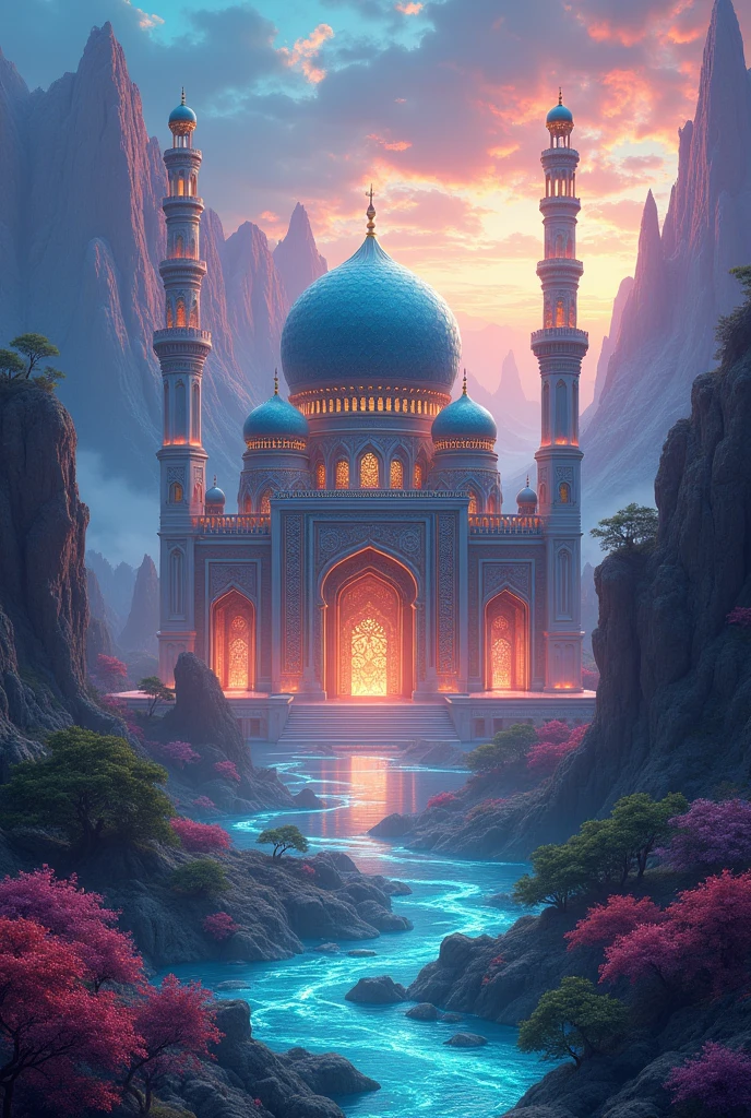 A beautiful masjid in magical destiny 