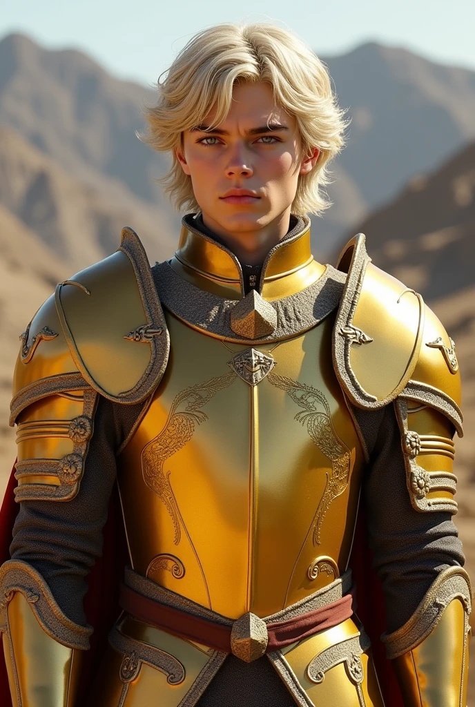 Young Targaryen in his golden armor