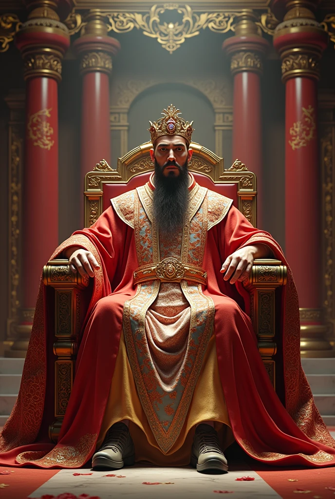 Emperor sitting on the throne