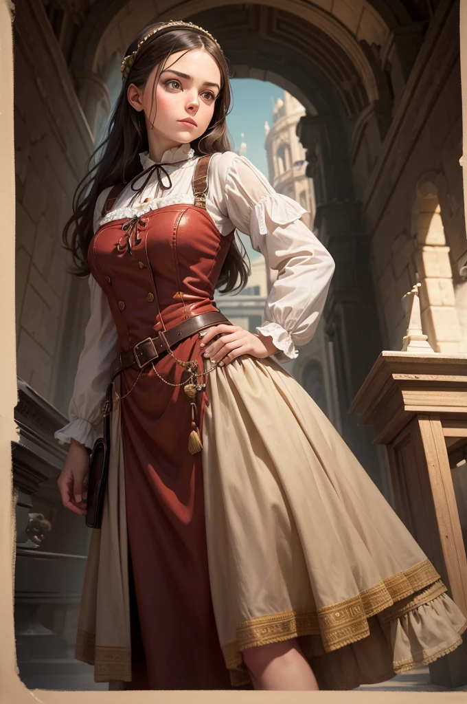 I created a girl with the appearance of a history channel presenter