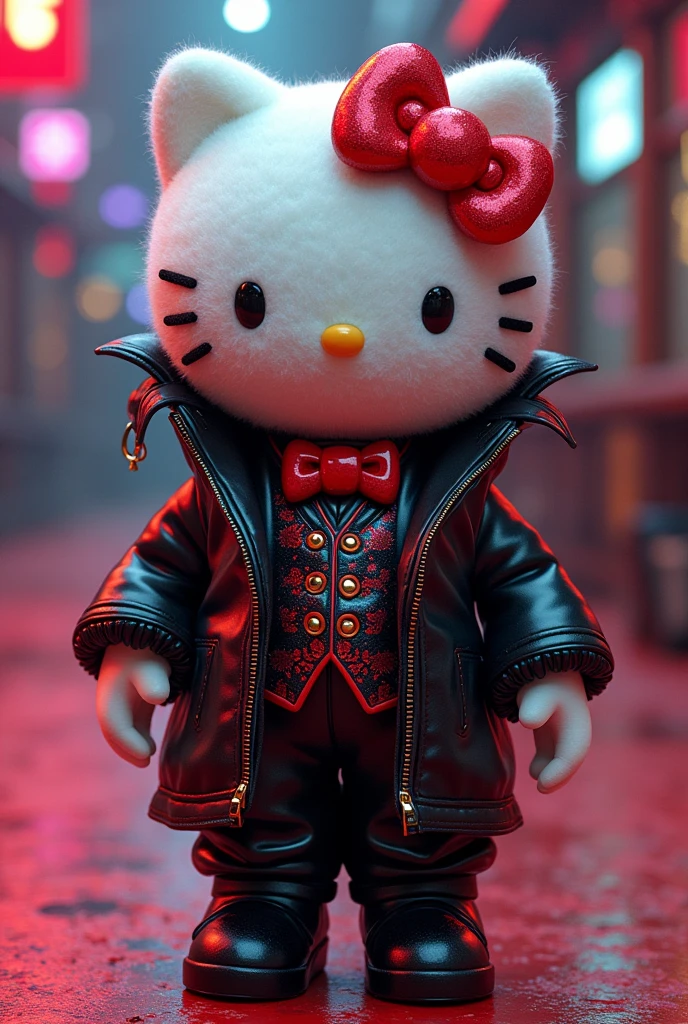 hello kitty dressed as "die with a smile" new collaboration between lady gaga and bruno mars