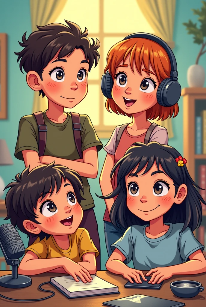 Image for a podcast called Mamando Gallo with 2 boys and 2 girls