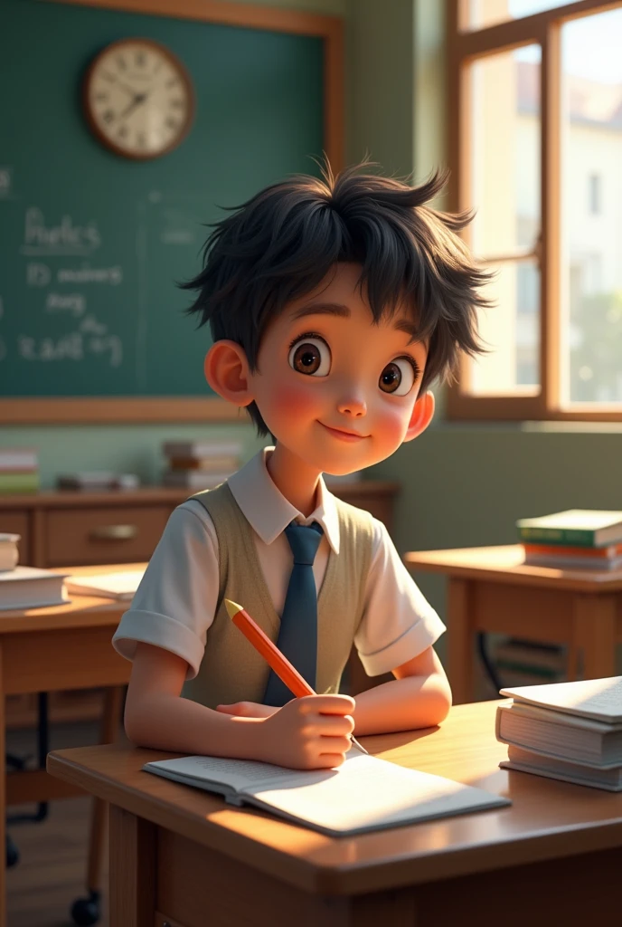 Boy in school