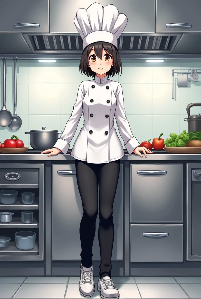 anya de la spy family con ropa de chef