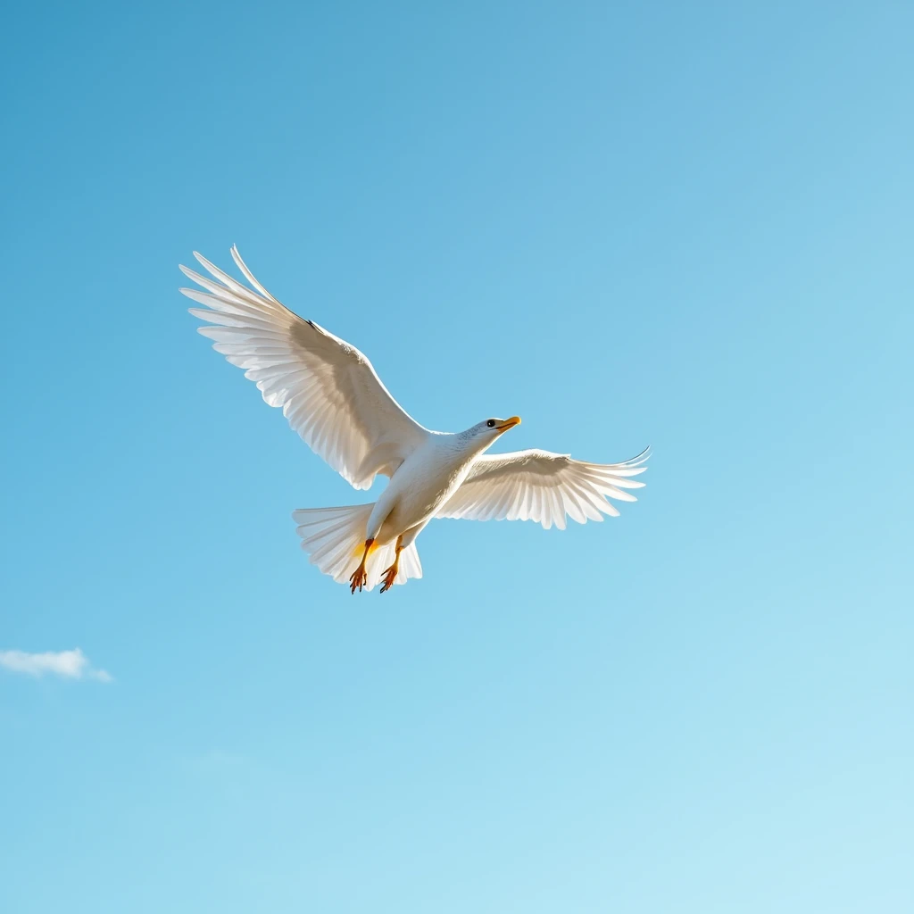 Griffinis flying blue sky,
