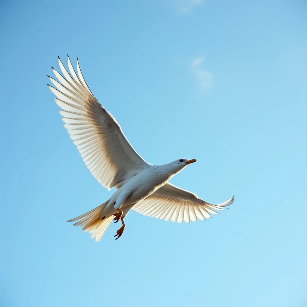 Griffinis flying blue sky,