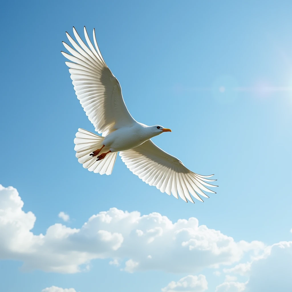 Griffinis flying blue sky,