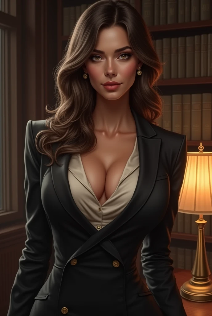 Mature sensual librarian cleavage
