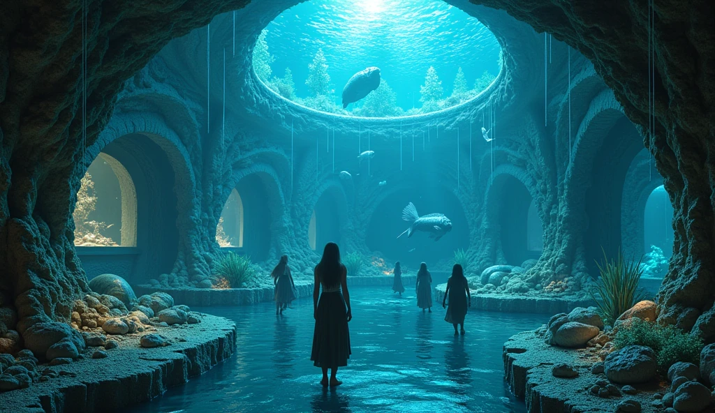 a museum in the imaginary kingdom of Atlantis that shows a little about the beings of the sea