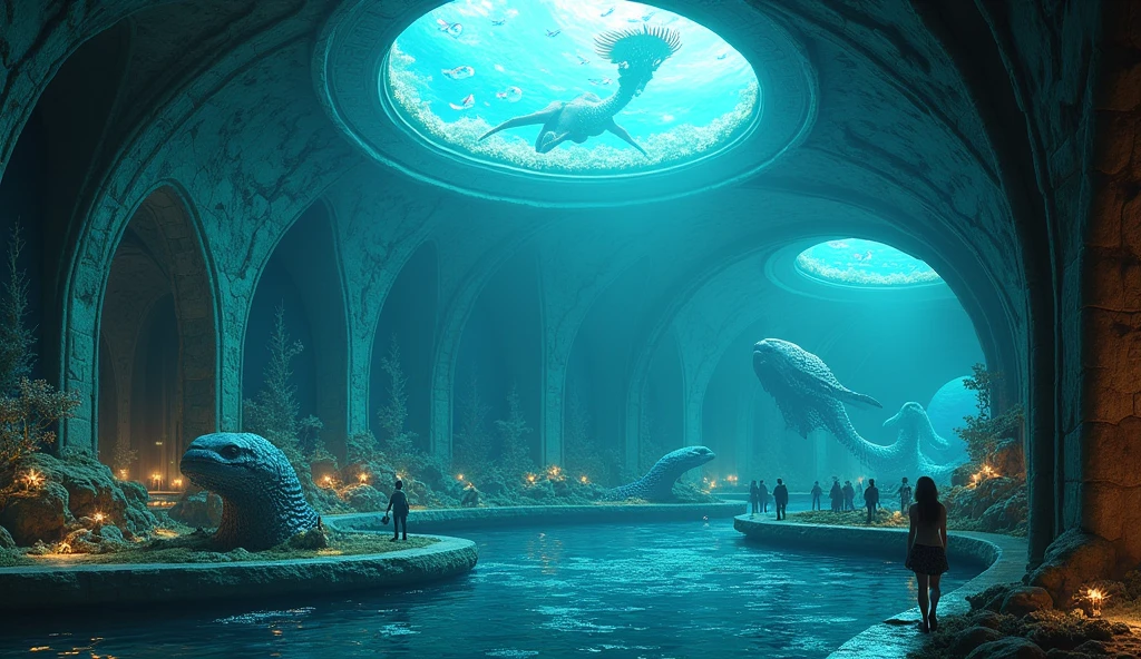 a museum in the imaginary kingdom of Atlantis that shows a little about the beings of the sea