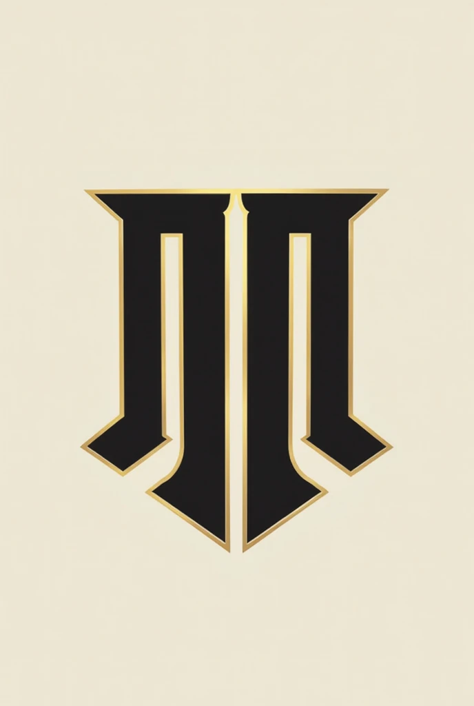 Generate a black and gold logo, with the initials in capital letters ALL