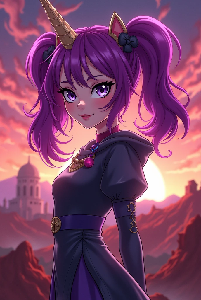 Aria Blaze with pigtails as planet gallifrey hetalia assexual