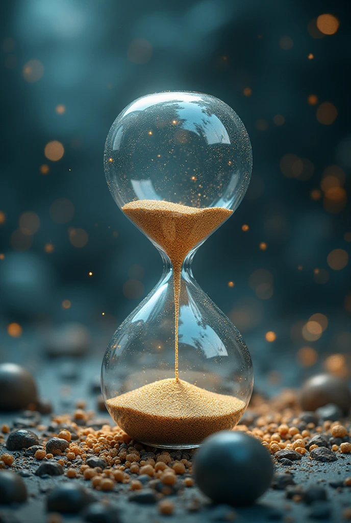 hourglass and atom 