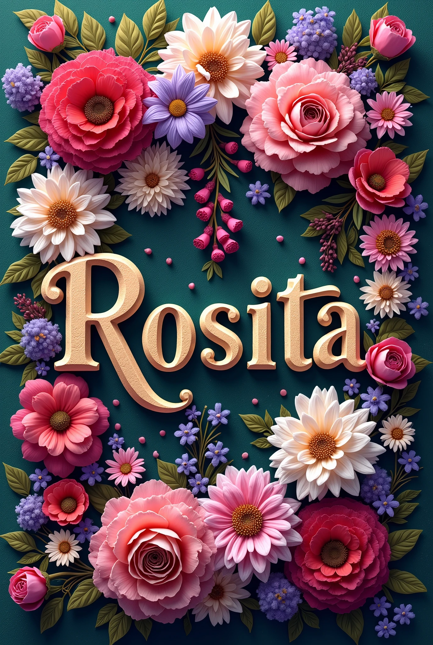 Rosita flowers text With flowers