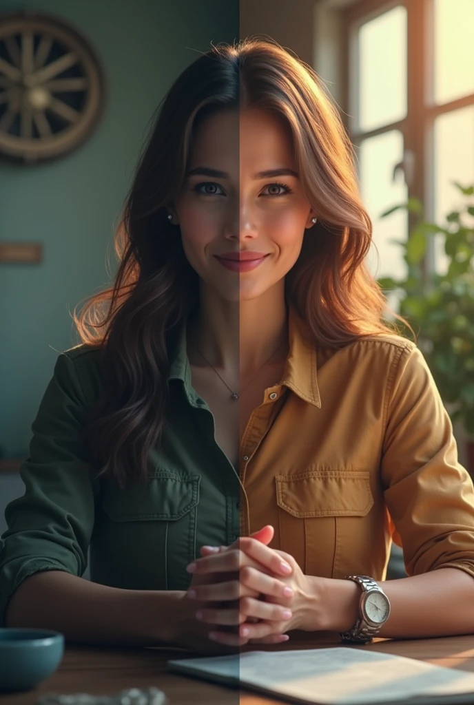 I need a picture comparing before and after, type versus, of a sad or bored woman and another happy one because she is selling new products and doing well and making money