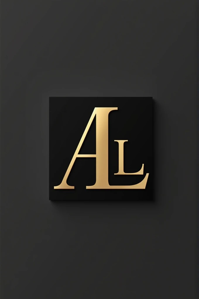 Generate a logo with the initials in capital letters "all" in black and gold.