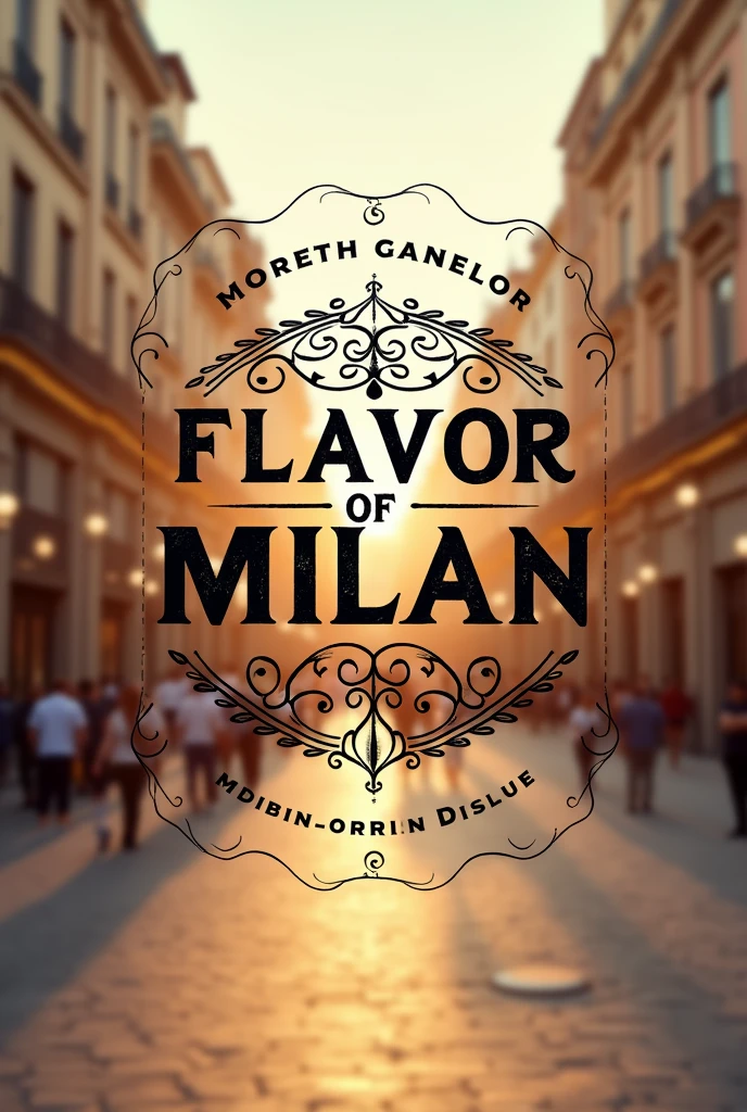 LOGO WITH THE NAME OF THE FLAVOR OF MILAN 
