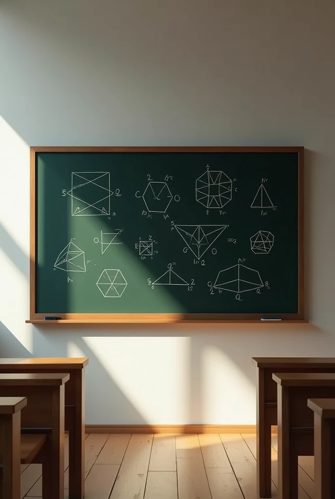 A blackboard with geometric sequences