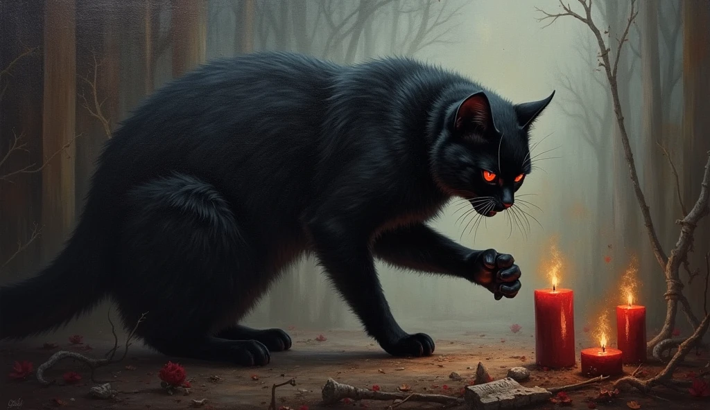 Kamen Rider vs. Cat Gecko Mysterious painting of a black cat that calls for blood!