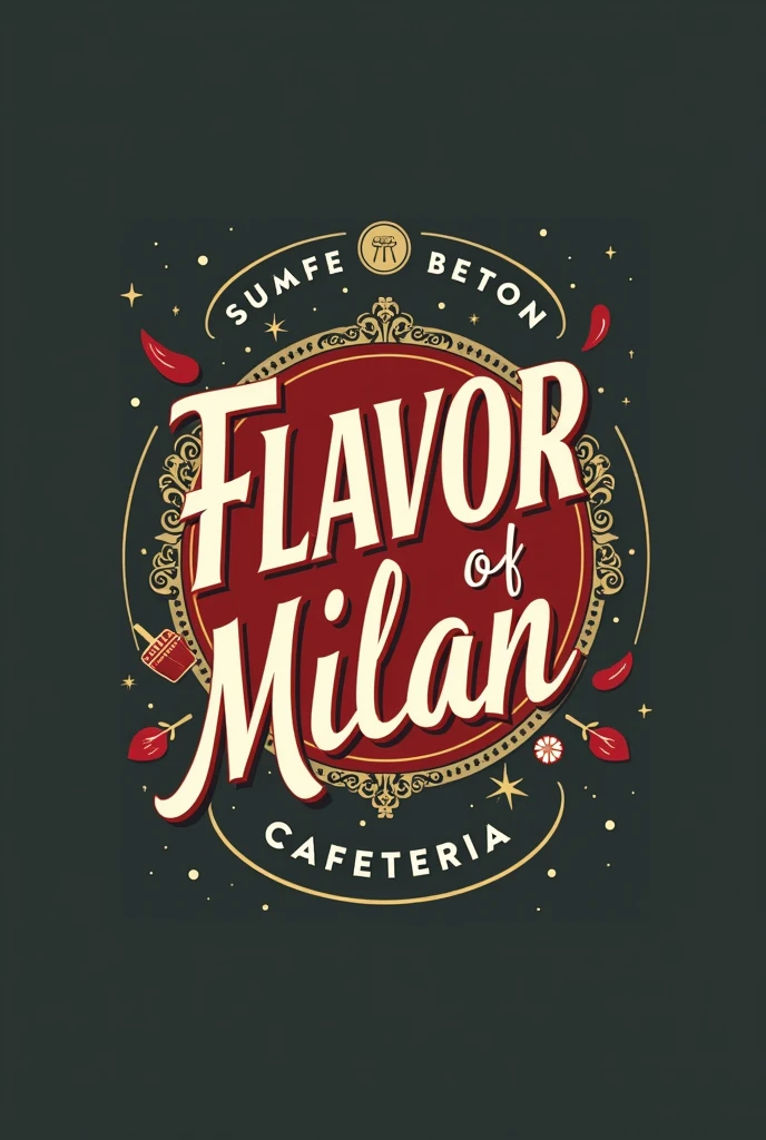 LOGO WITH THE NAME OF THE FLAVOR OF MILAN for a cafeteria