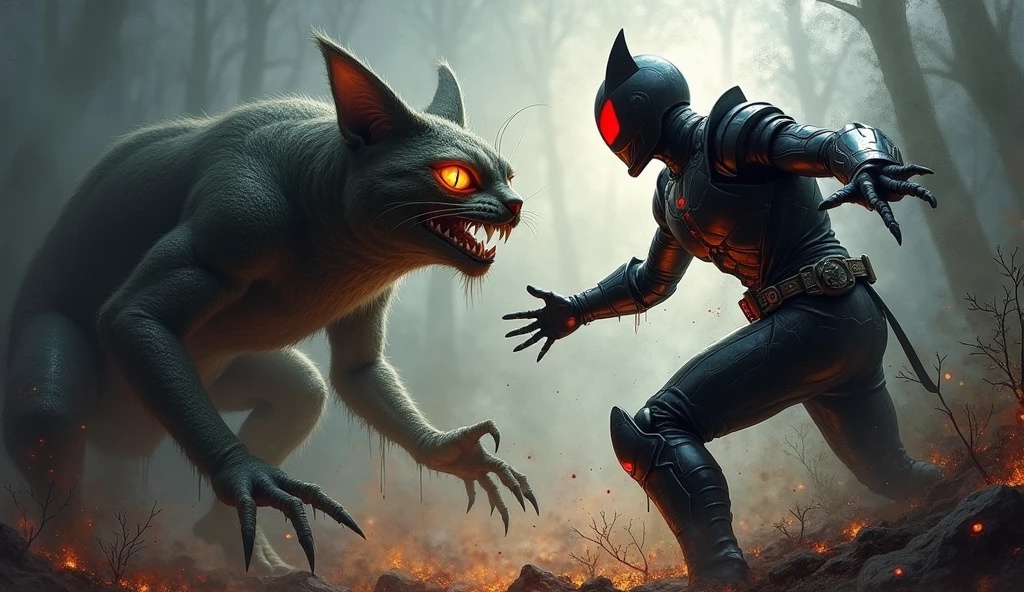 Kamen Rider vs. the Monster Cat Gecko　Mysterious painting of a black cat that calls for blood！