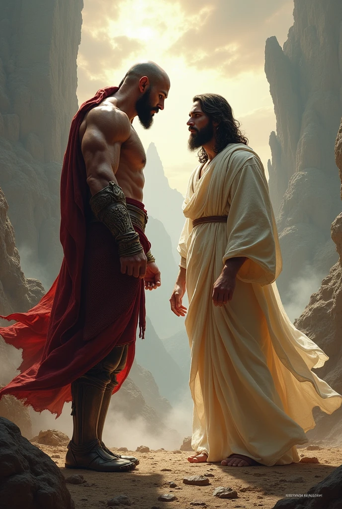 Young Kratos vs Jesus Christ