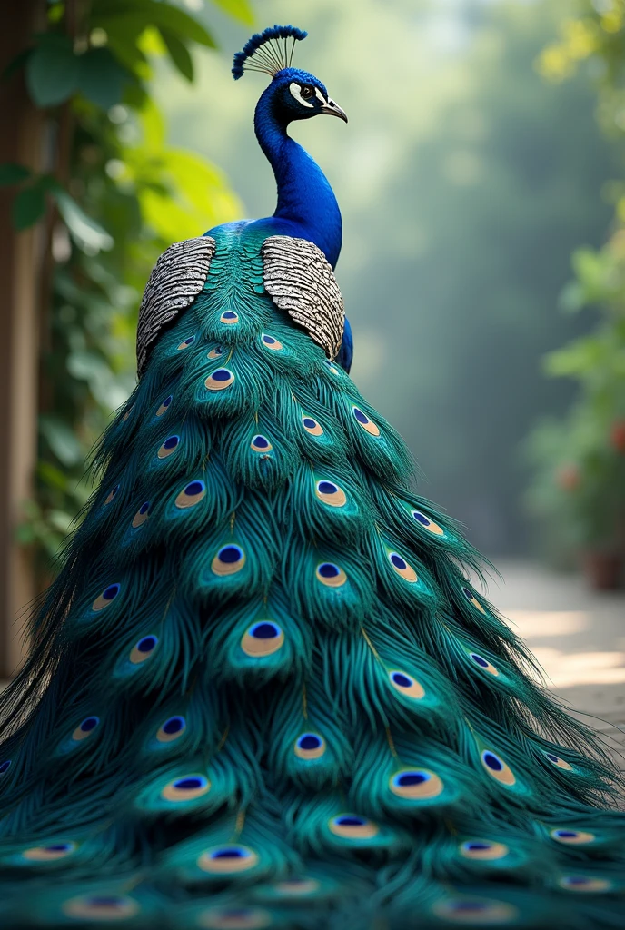 Beautiful blue peacock