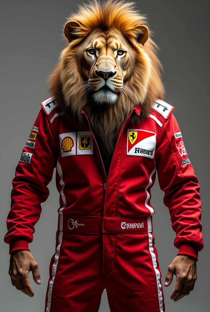 lion with red farari costume