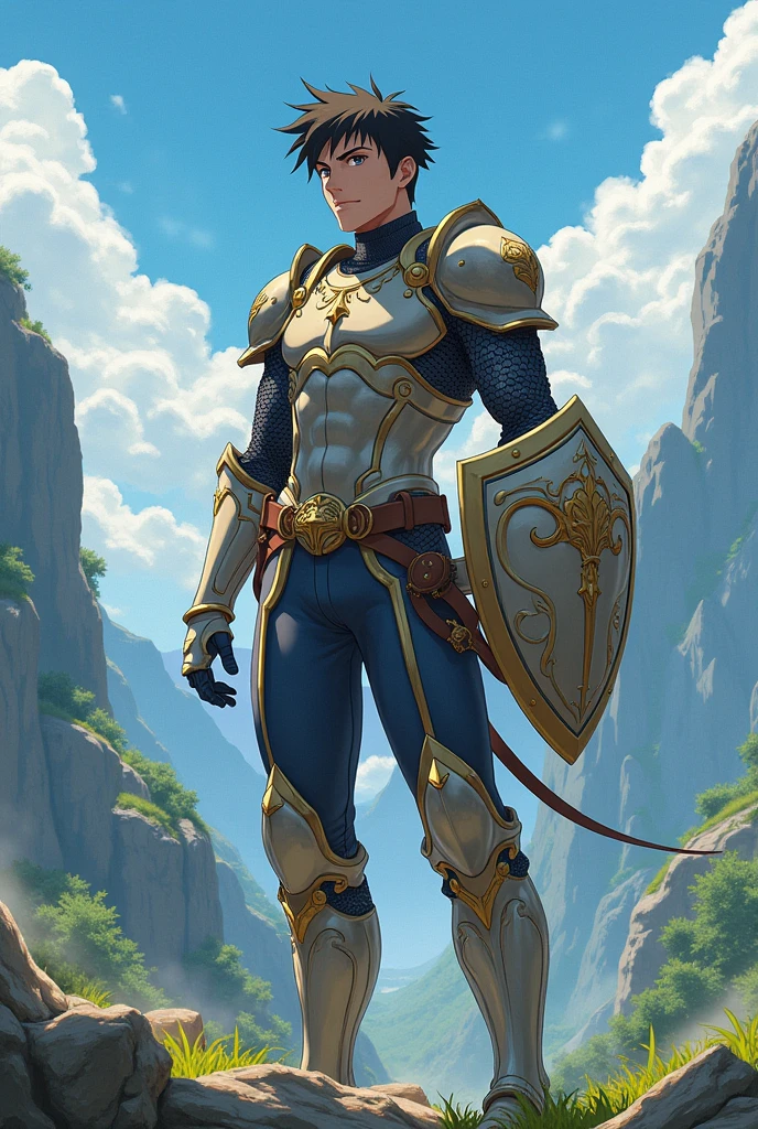 Anime knight without armor