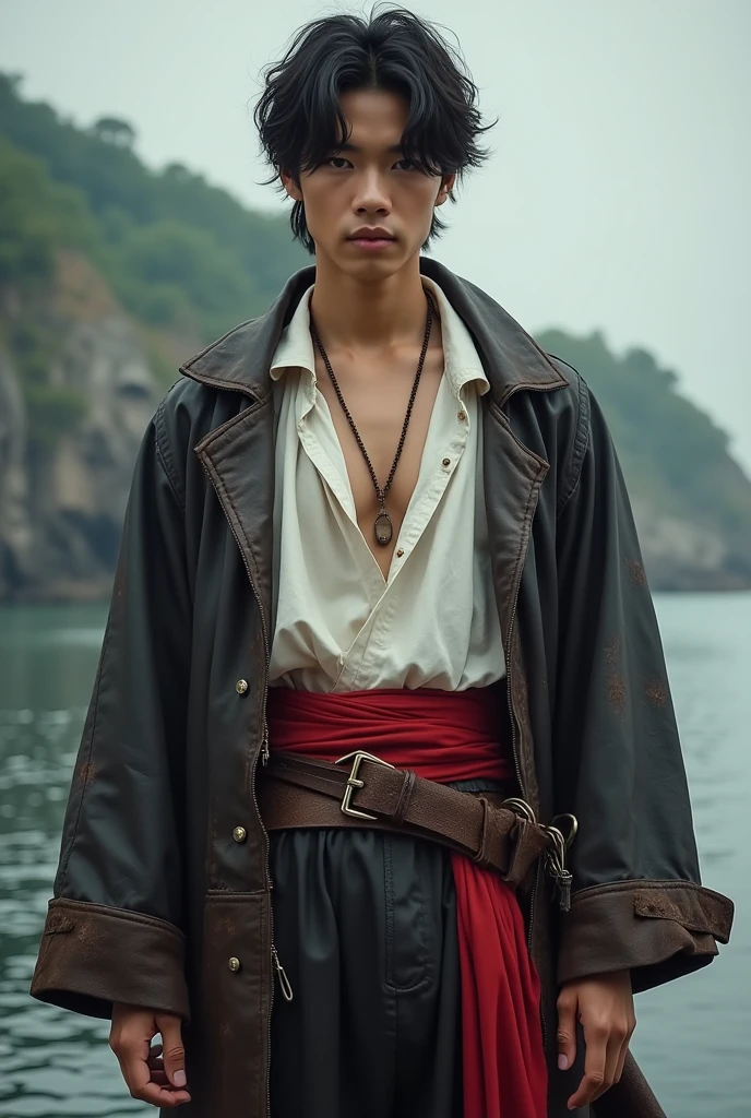 Korean male pirate with fair skin and 20 years old