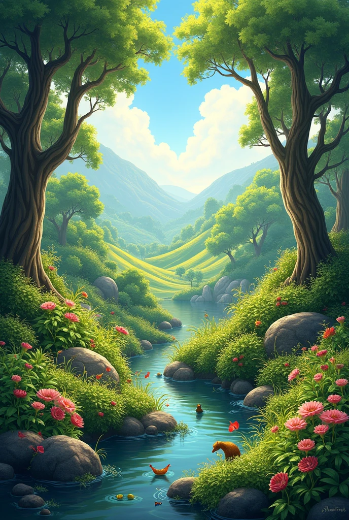 Create an image that represents the environment and ecology
