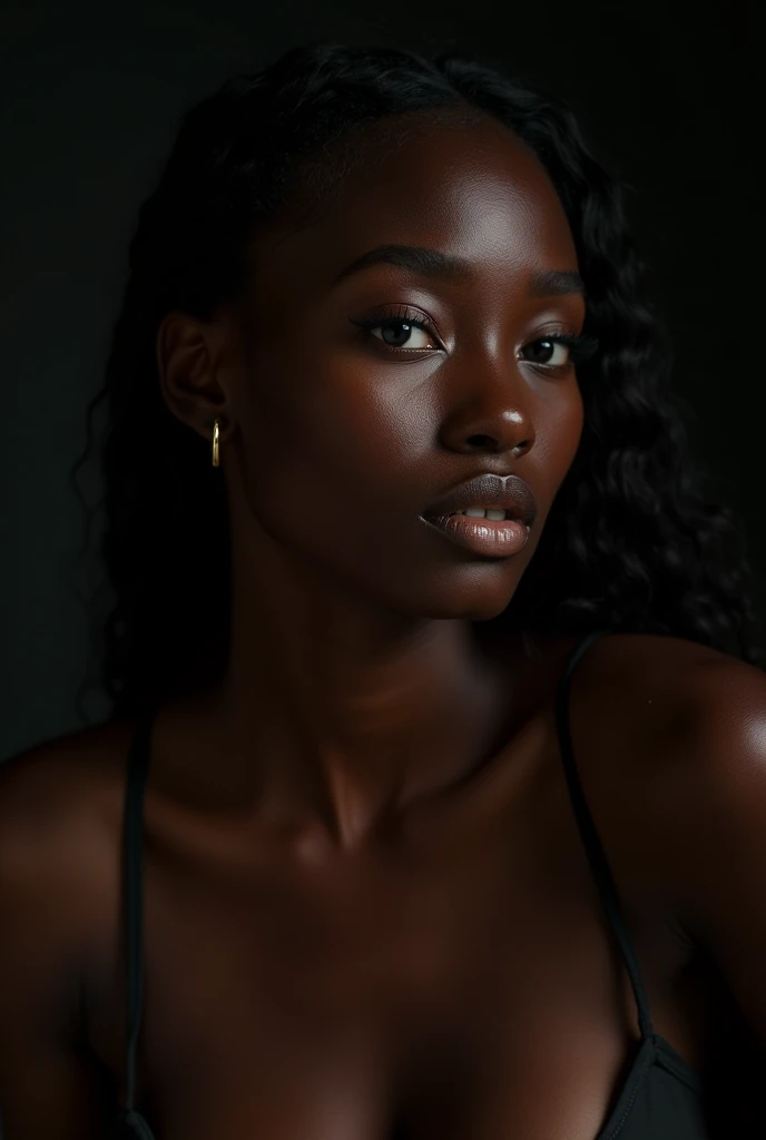 detailed beautiful young woman, dark ebony skin, stunning, realistic, photographing herself with a high-quality DSLR camera, product photography, sensual, semi-nude, studio lighting, 8k, photorealistic, hyperdetailed, cinematic composition, dramatic lighting, vivid colors, flawless skin, elegant pose, graceful movement, captivating expression, portrait, chiaroscuro, dramatic shadows
Estudio de fotografía fotografía de producto