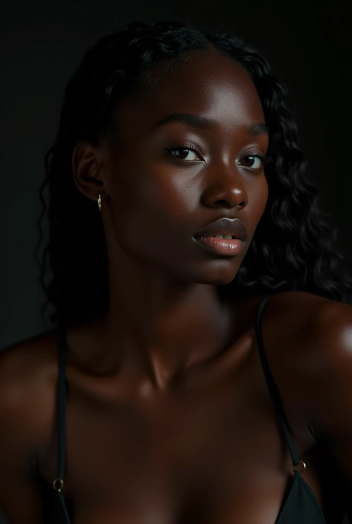 detailed beautiful young woman, dark ebony skin, stunning, realistic, photographing herself with a high-quality DSLR camera, product photography, sensual, semi-nude, studio lighting, 8k, photorealistic, hyperdetailed, cinematic composition, dramatic lighting, vivid colors, flawless skin, elegant pose, graceful movement, captivating expression, portrait, chiaroscuro, dramatic shadows
Estudio de fotografía fotografía de producto