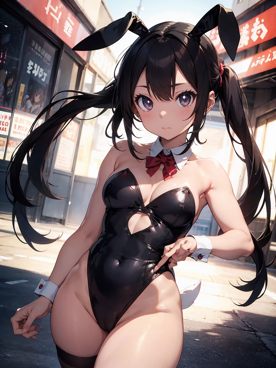 Anime playboy bunny girl. In the leotard with cuff links and ears